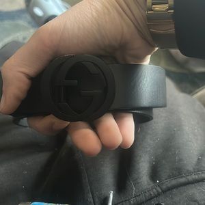 All black Gucci belt fits 32-34 waist